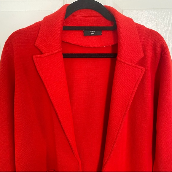 J. Crew 365 Sophie Open Front Merino Wool Blend Blazer Size Medium - Picture 3 of 9